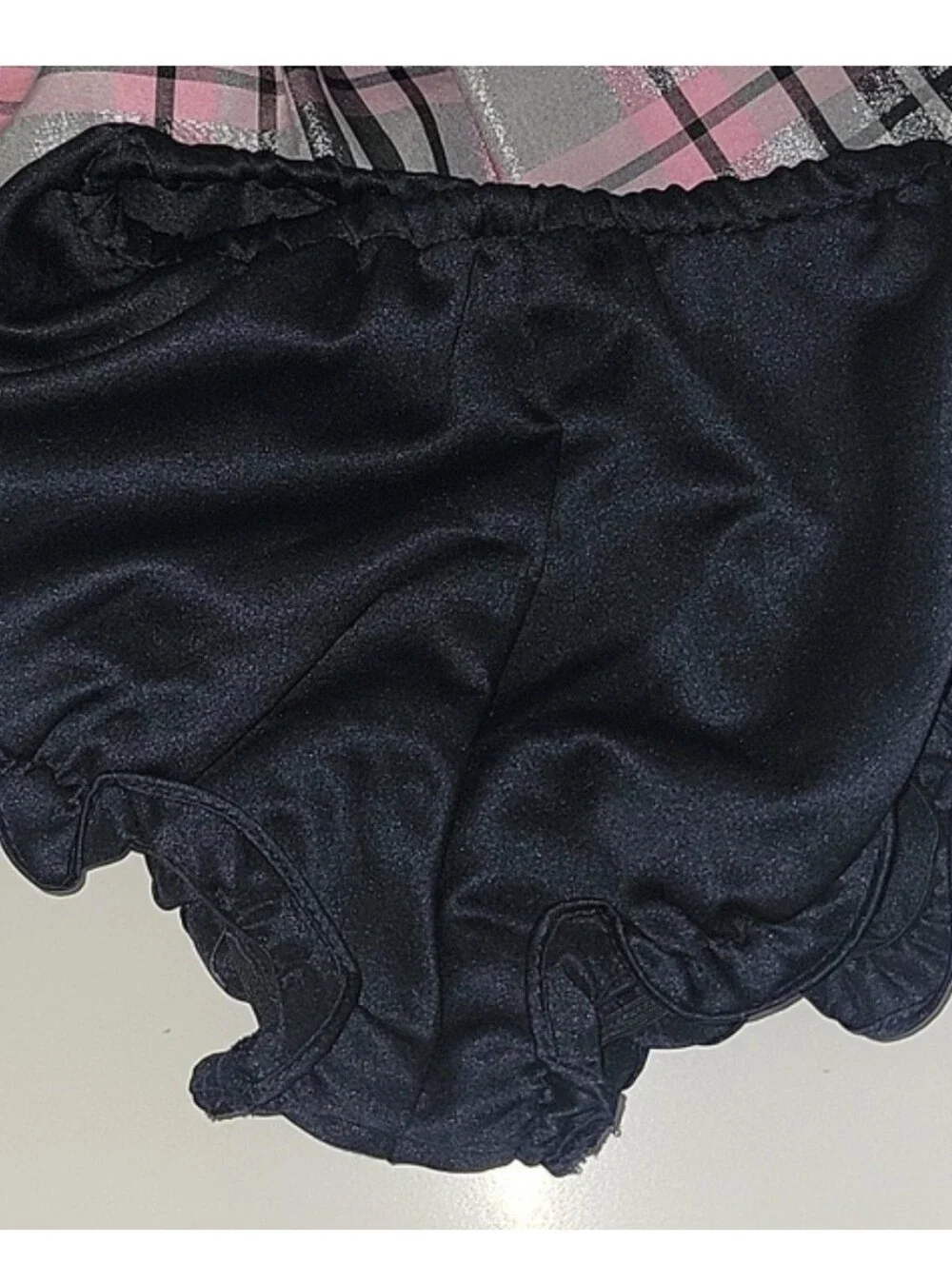 Adorable Bonnie Baby Formal 2 Pc Dress  Black Pink Silver Sz 12 Mos